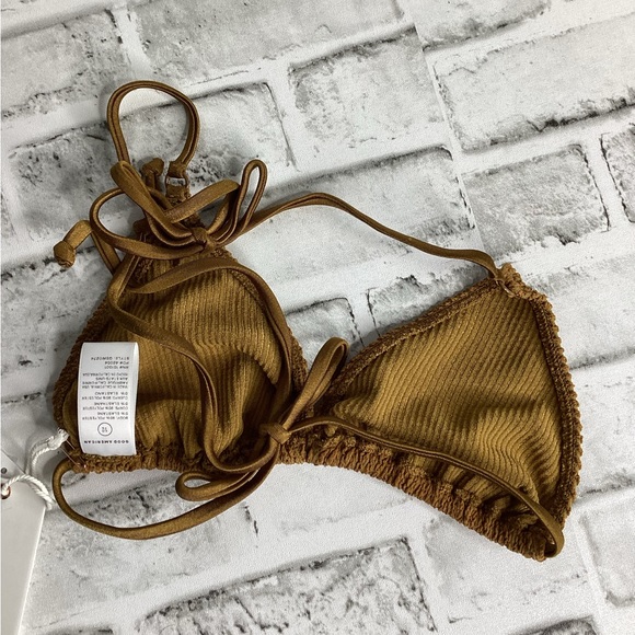 Good American Always Fits Twist Top Bronze Brown Size 1/2 - Picture 3 of 6